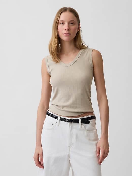 GAP Variegated Rib Tank Top