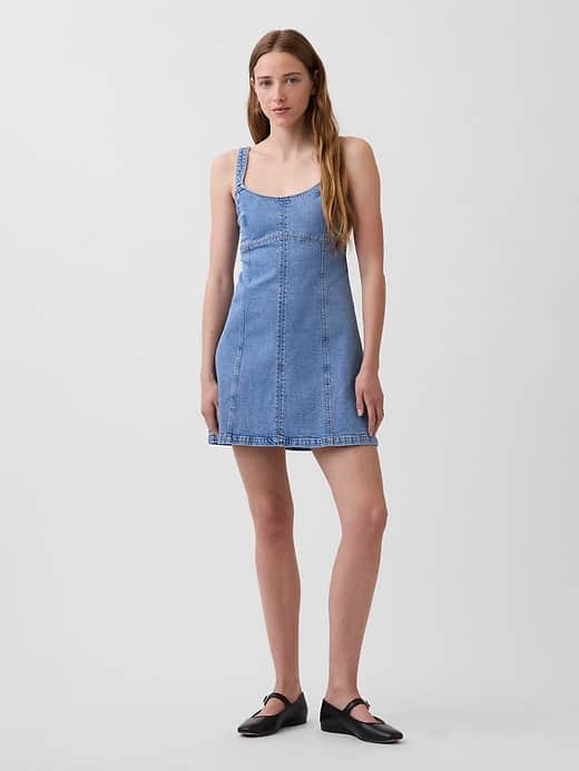 GAP Denim Paneled Mini Dress
