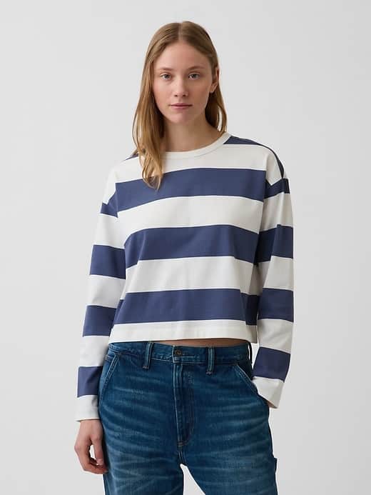 GAP Knit Oversized Crop T-Shirt