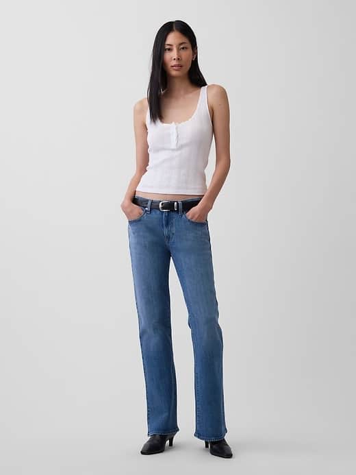 GAP Mid Rise Relaxed Boot Jeans
