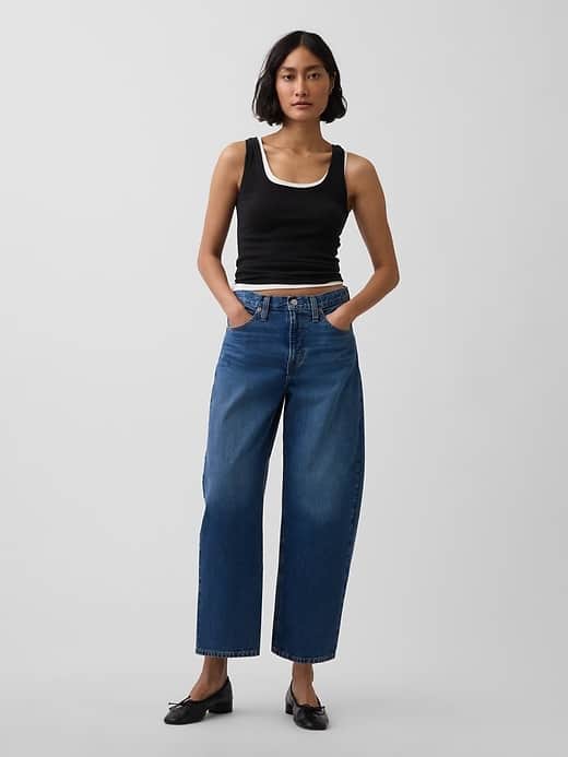 GAP High Rise Barrel Crop Jeans