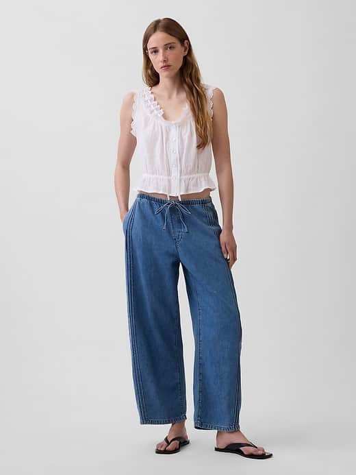 GAP Mid Rise UltraSoft Easy Barrel Jeans