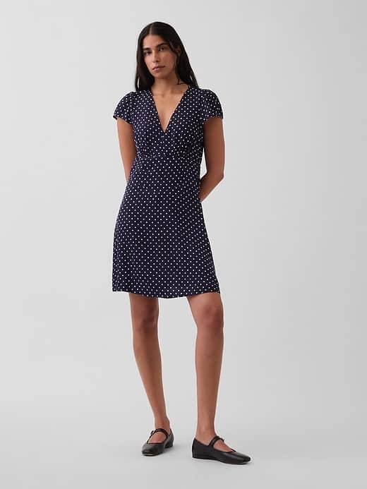 GAP V-Neck Print Mini Dress