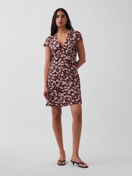 GAP V-Neck Print Mini Dress
