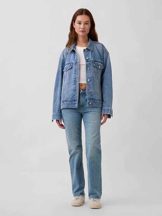 GAP Mid Rise Relaxed Straight Jeans