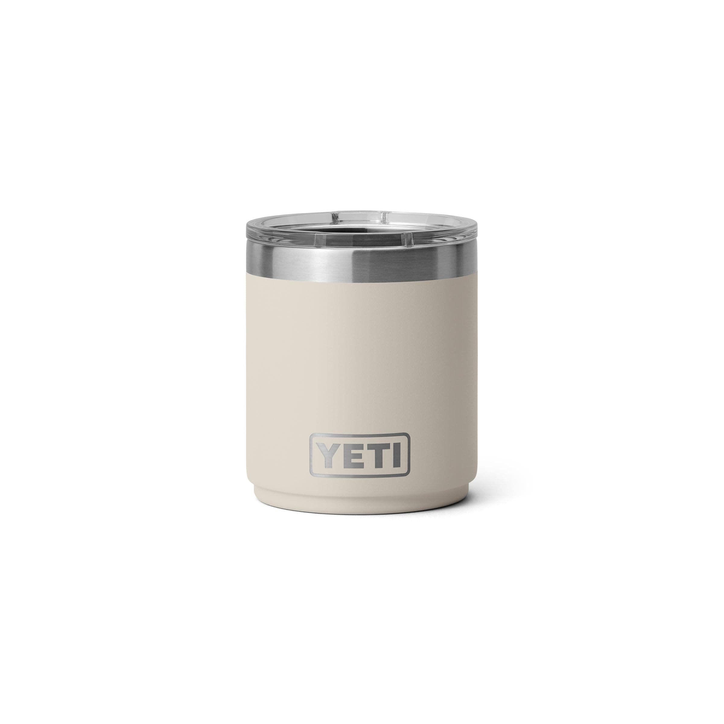 Rambler 10 oz Ceramic Lined Lowball 2.0, Vacuum Insulated with MagSlider Lid, Cape Taupe
