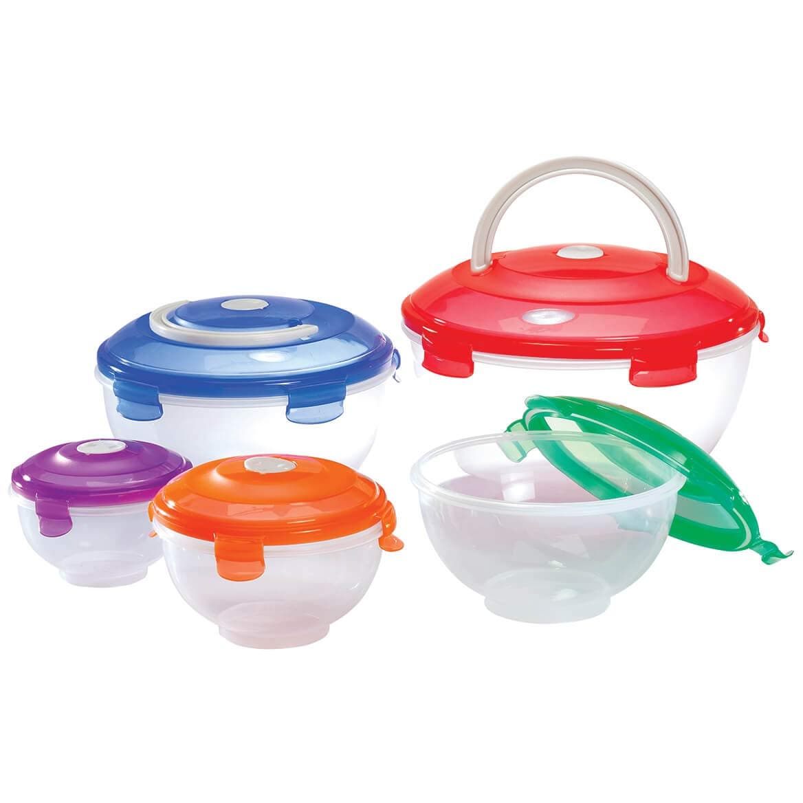 Locking Bowl Set with Handles, 10-Piece Set