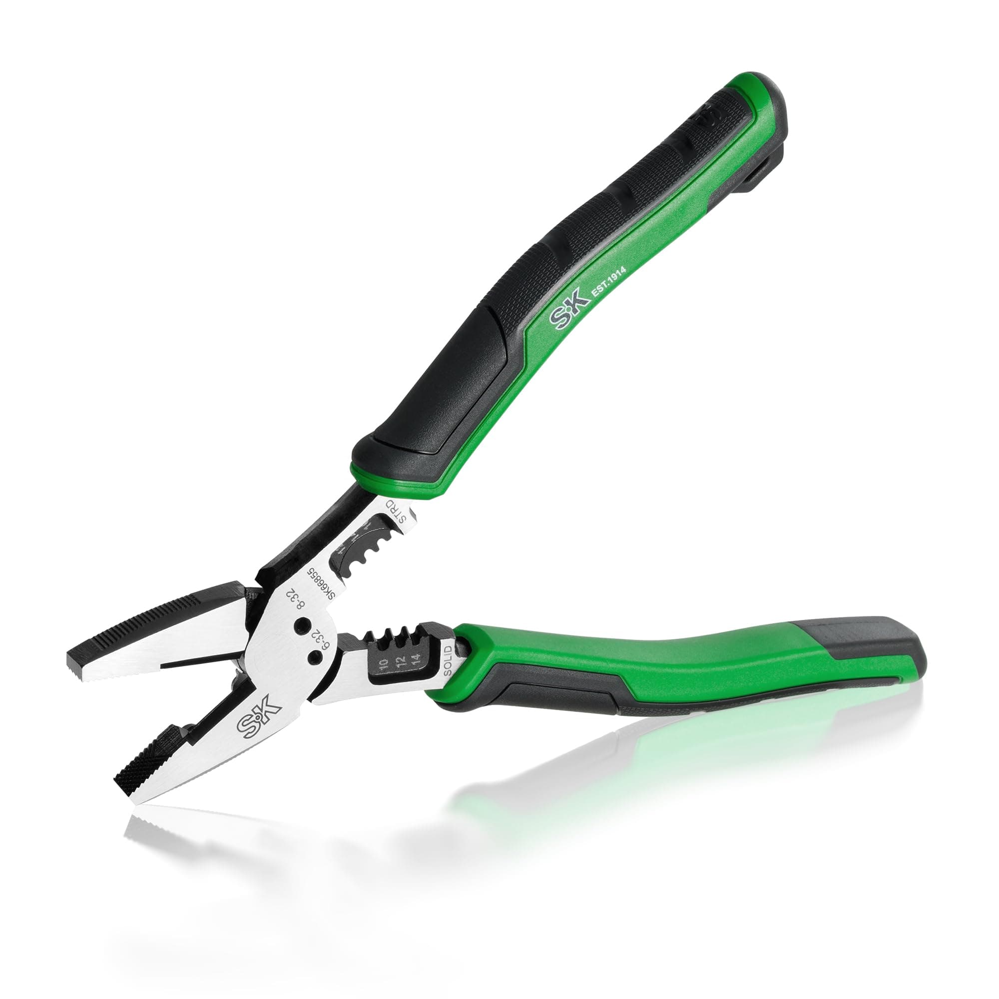 SK 8-Inch Multi-Use Linesman Pliers, 6-IN-1, Premium CR-V Steel | Laser Hardened Cutting…