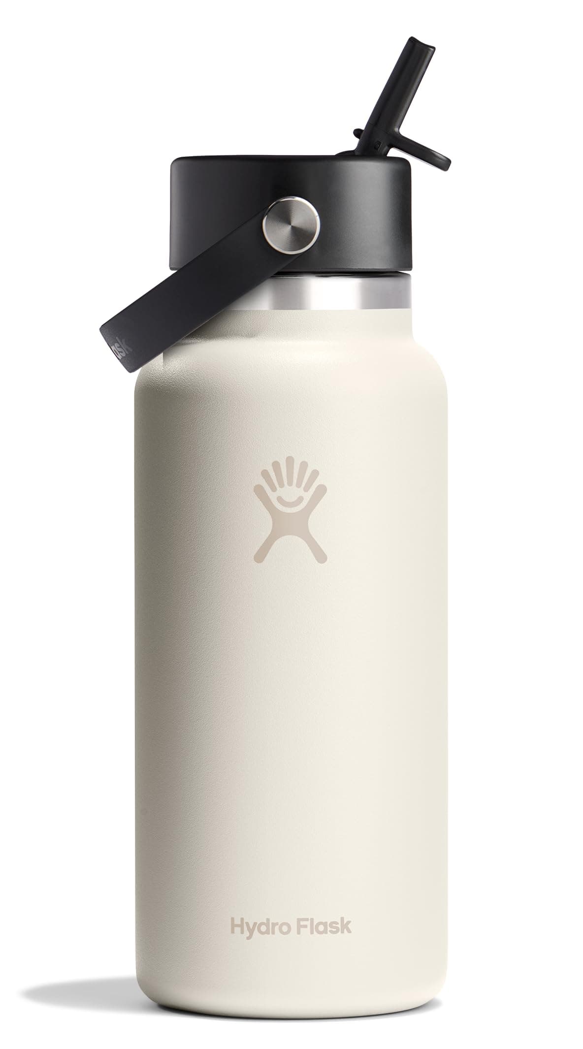 Water Bottle - Insulated Stainless Steel - Wide Straw Lid, Non Spill, Leakproof in 32 Oz…
