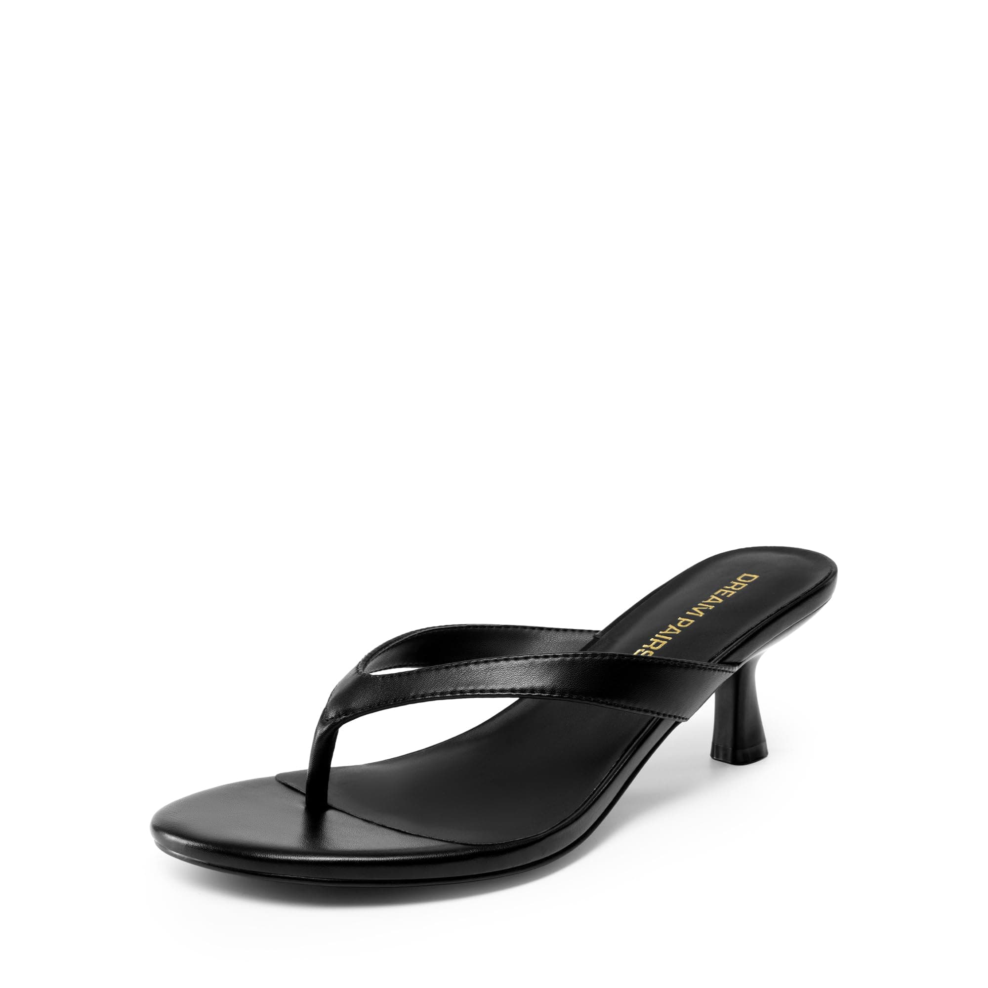 DREAM PAIRS Women's Dress Kitten Heel Sandals Flip Flops | Round Toe Heels, Low Heels, Dr…