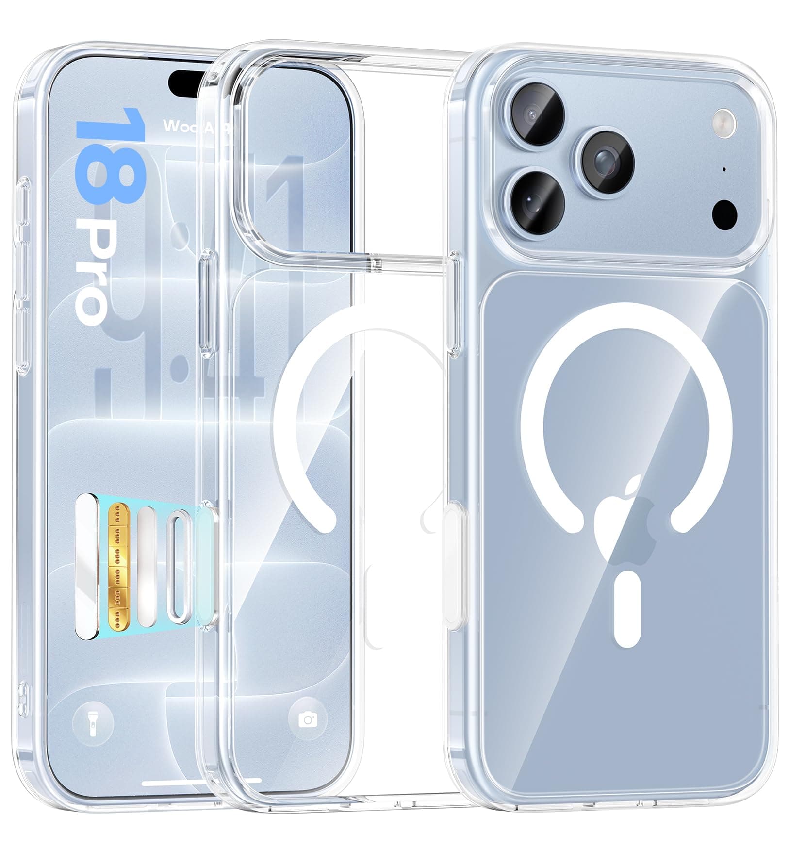 Maledan for iPhone 18 Pro Case Clear / 17 Pro Case with Magsafe