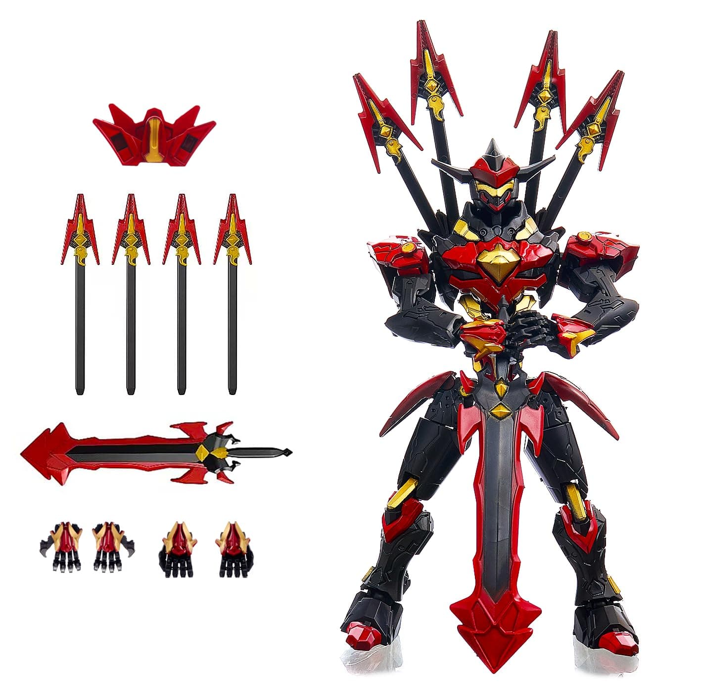 T13 Action Figures,Multi-Jointed Movable Mecha Samurai Robot Figures with Sword,Articulat…
