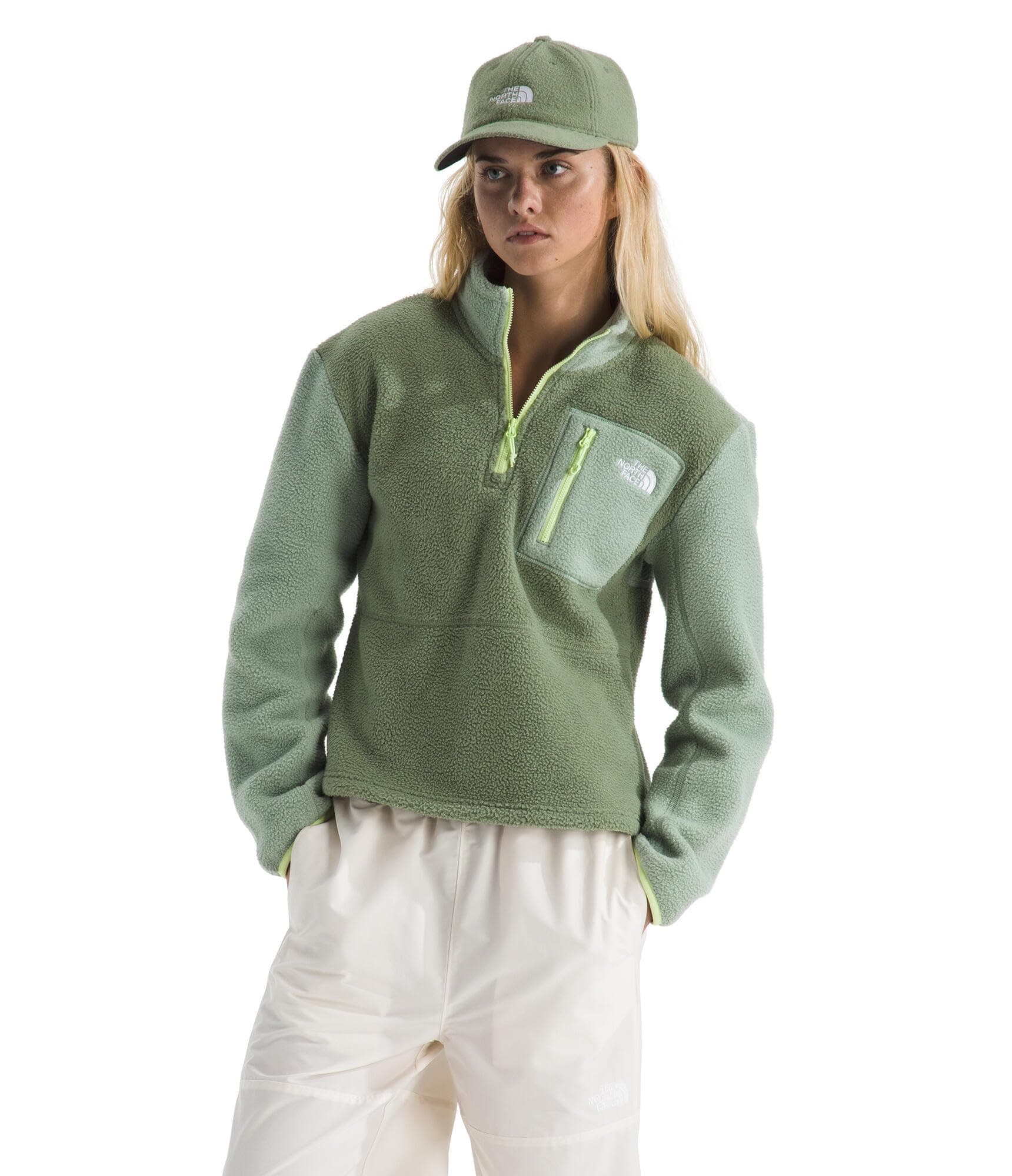Women's Yumiori Quarter Zip Jacket | Lightweight Fleece Coat With Embroidered Logo, Secur…