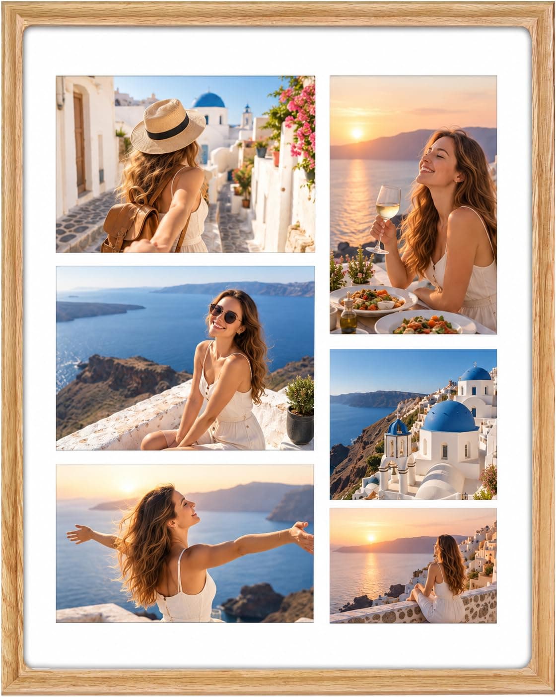 Hdmomen 11x14 Collage Picture Frame for 5Pcs-4x6 Photos, Solid Wood Frames | HD Tempered…