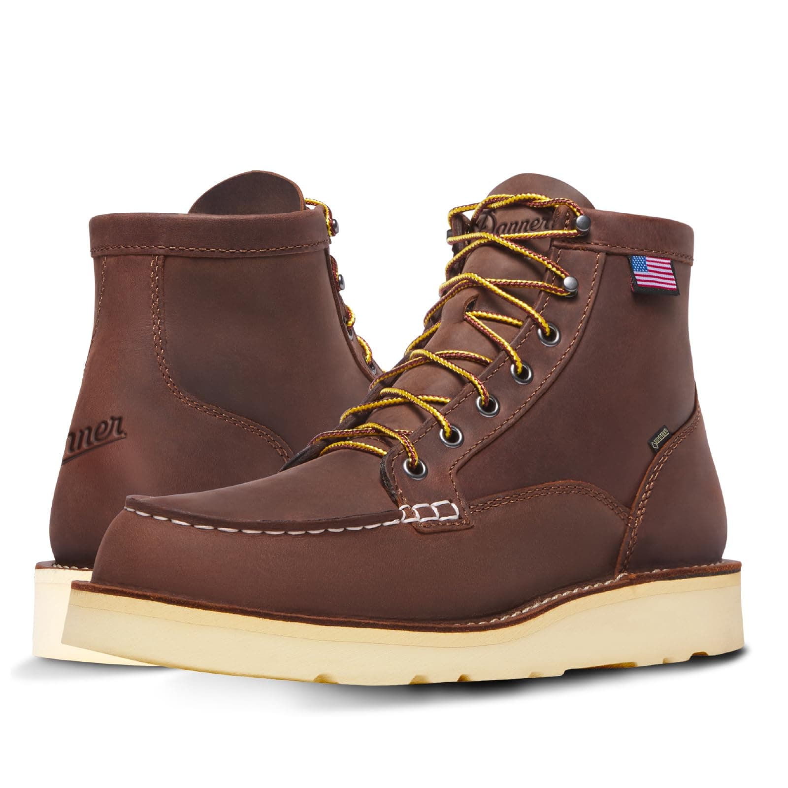 6” Bull Run GTX Work Boots for Men - Oiled Full-Grain Leather Upper with Non Slip Wedge O…