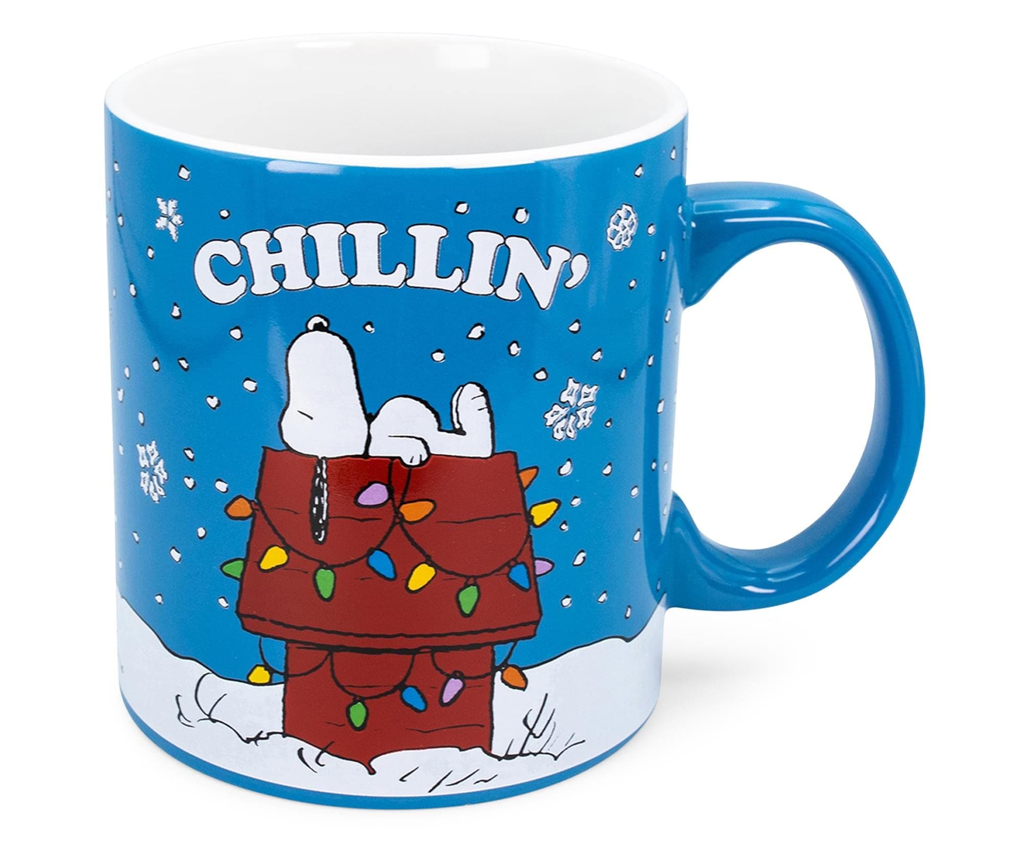 Silver Buffalo Peanuts Snoopy Chillin Ceramic Mug | BPA-Free Large Coffee Mugs and Cups f…