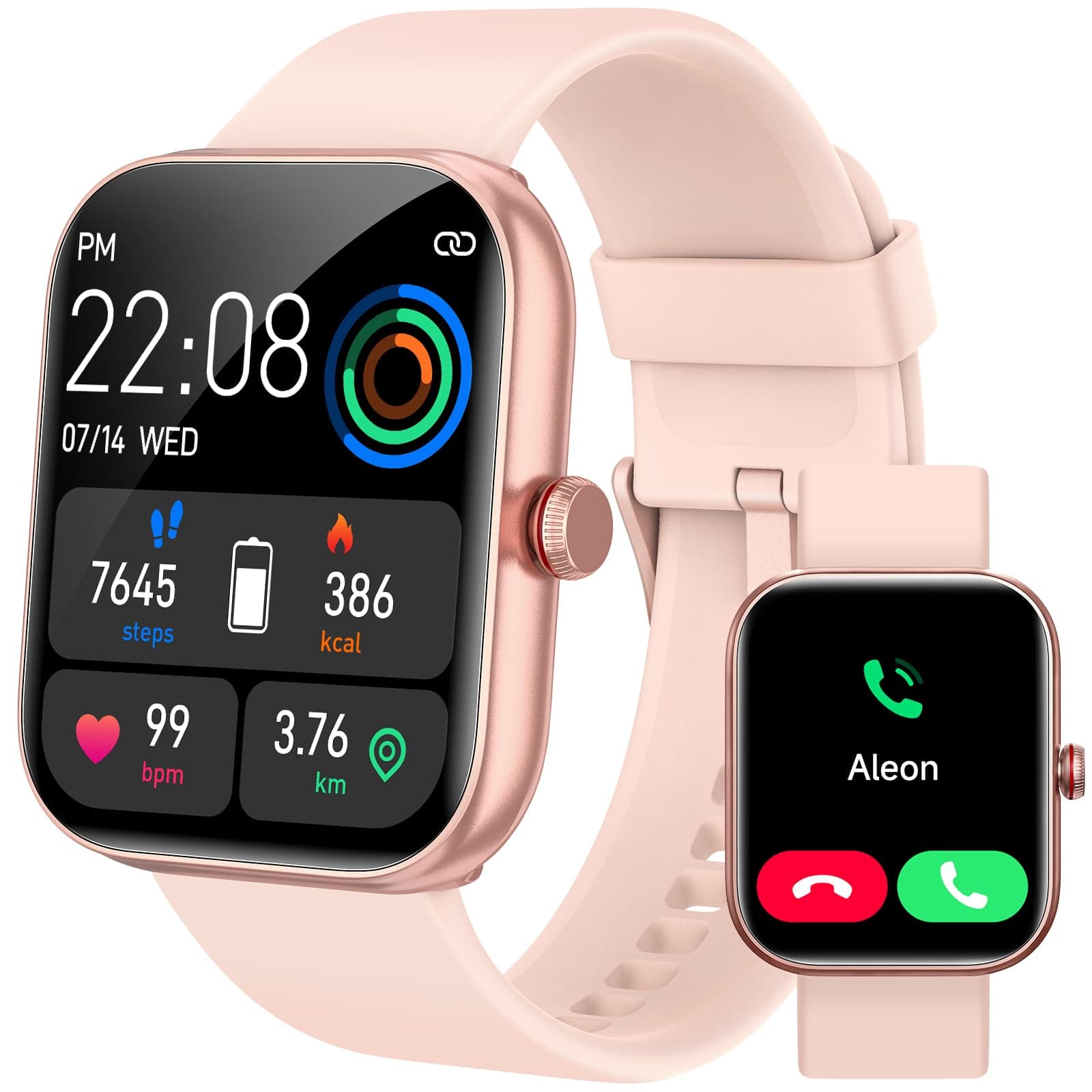 Smart Watch for Women Men, Smartwatch for iPhone & Android Bluetooth (Answer/Call) Built-…