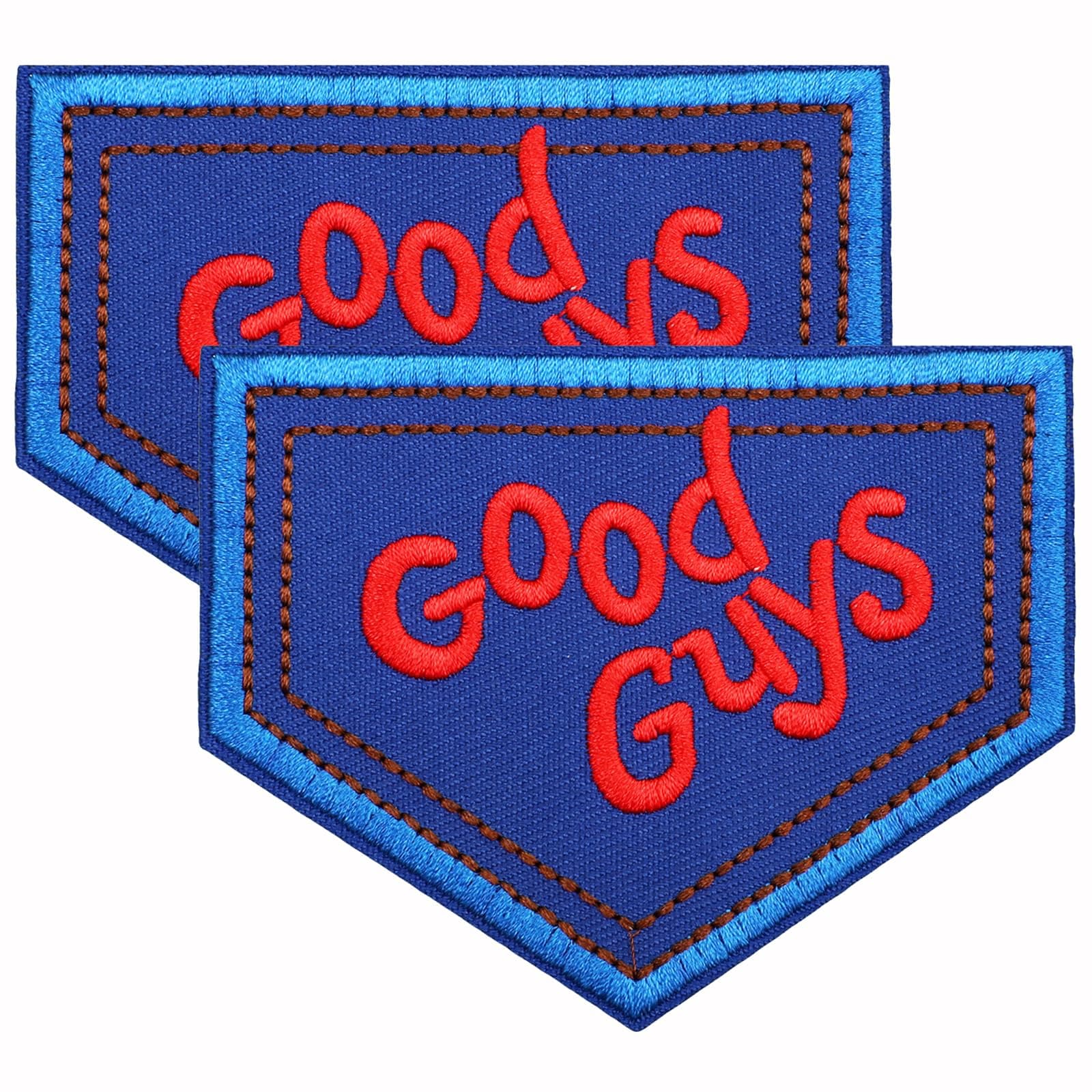 2pcs Good Guys Embroidered Patches for Halloween, Horror Scary Movie Iron On/Sew On Appli…