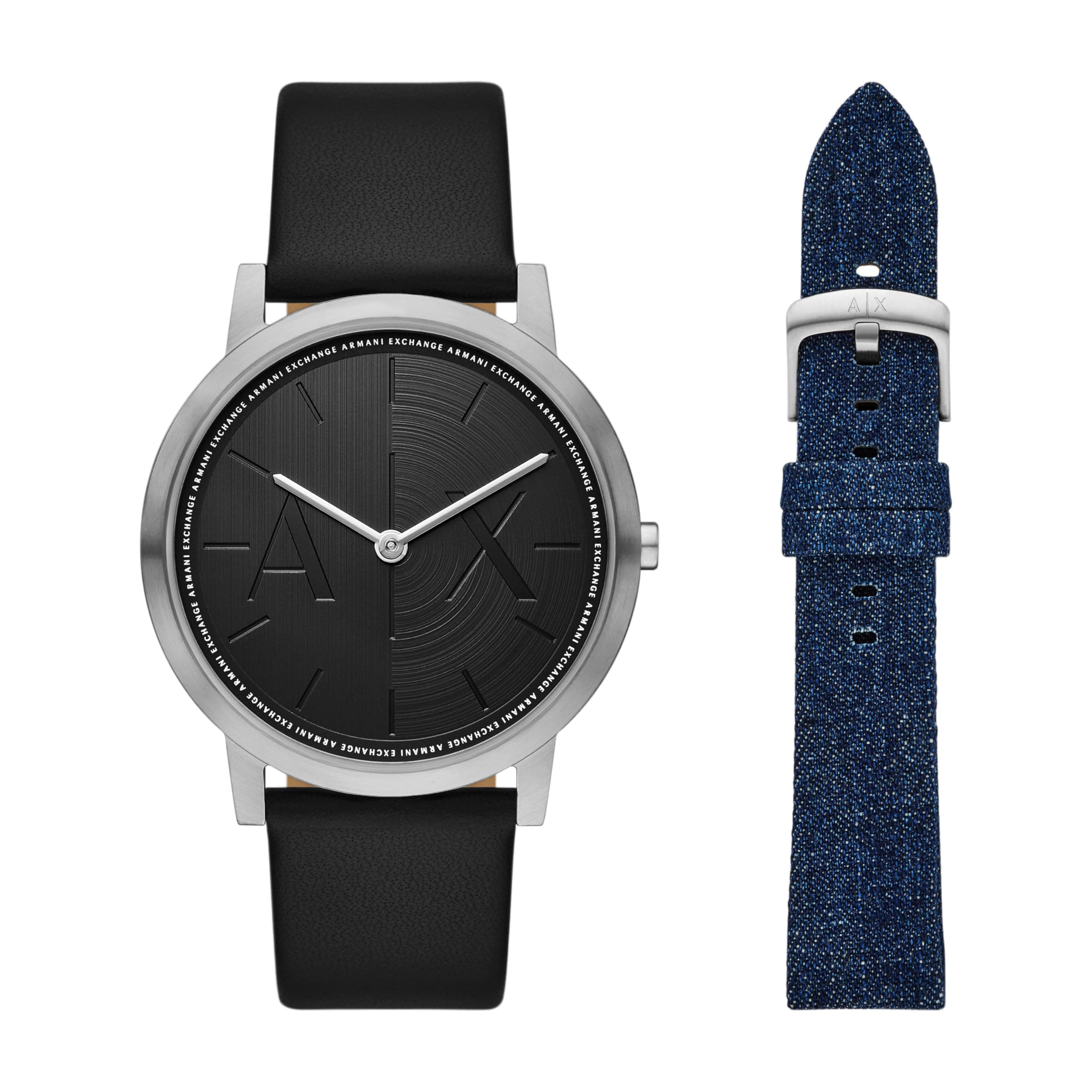 A|X Men's Watch, Two-Hand Stainless Steel Watch for Men