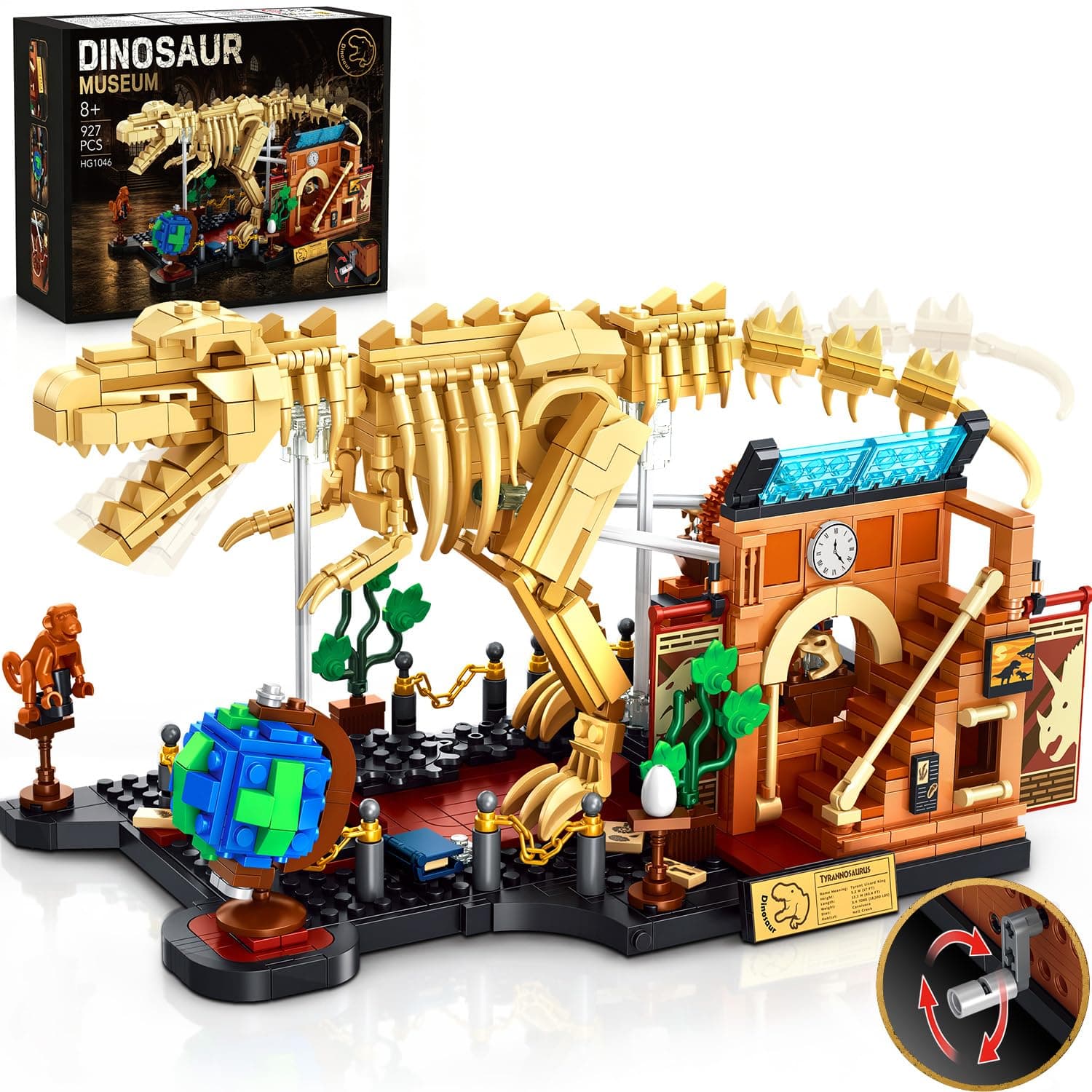 Mechanical Dinosaur Fossil Building Set STEM Toy for Kids Boys 8-14+