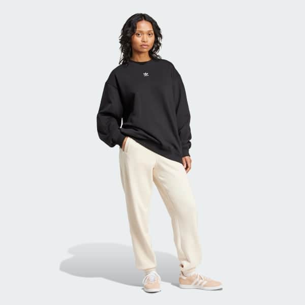 Essentials Fleece Long Oversized Crew Sweatshirt