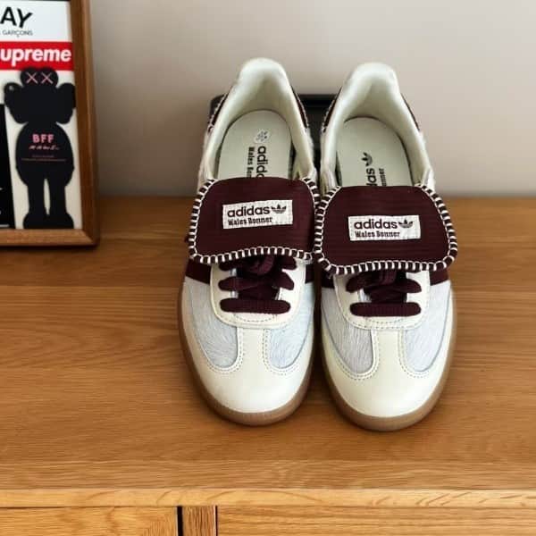 x WALES BONNER Samba OG Low Top Sneakers - White Brown
