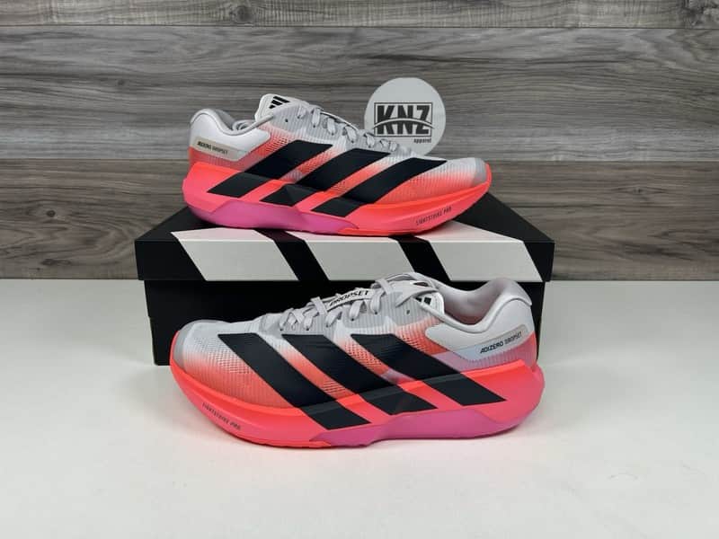 *Adidas ADIZERO Dropset Pro Trainer GRAY SOLAR ORANGE PINK (KK1550) Authentic