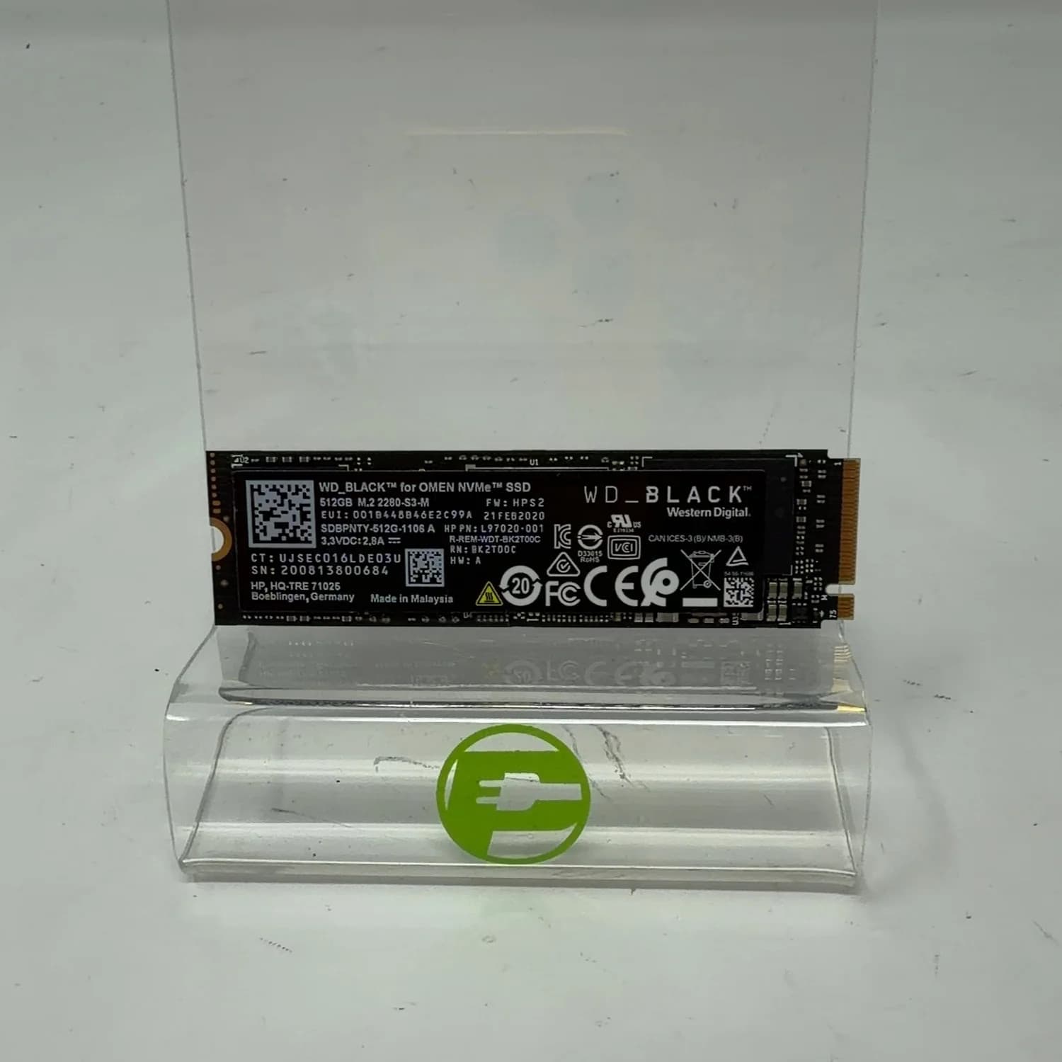 Western Digital WD 2280mm WD_Black 512GB M.2 NVMe Gen 3.0 x 4 SSD