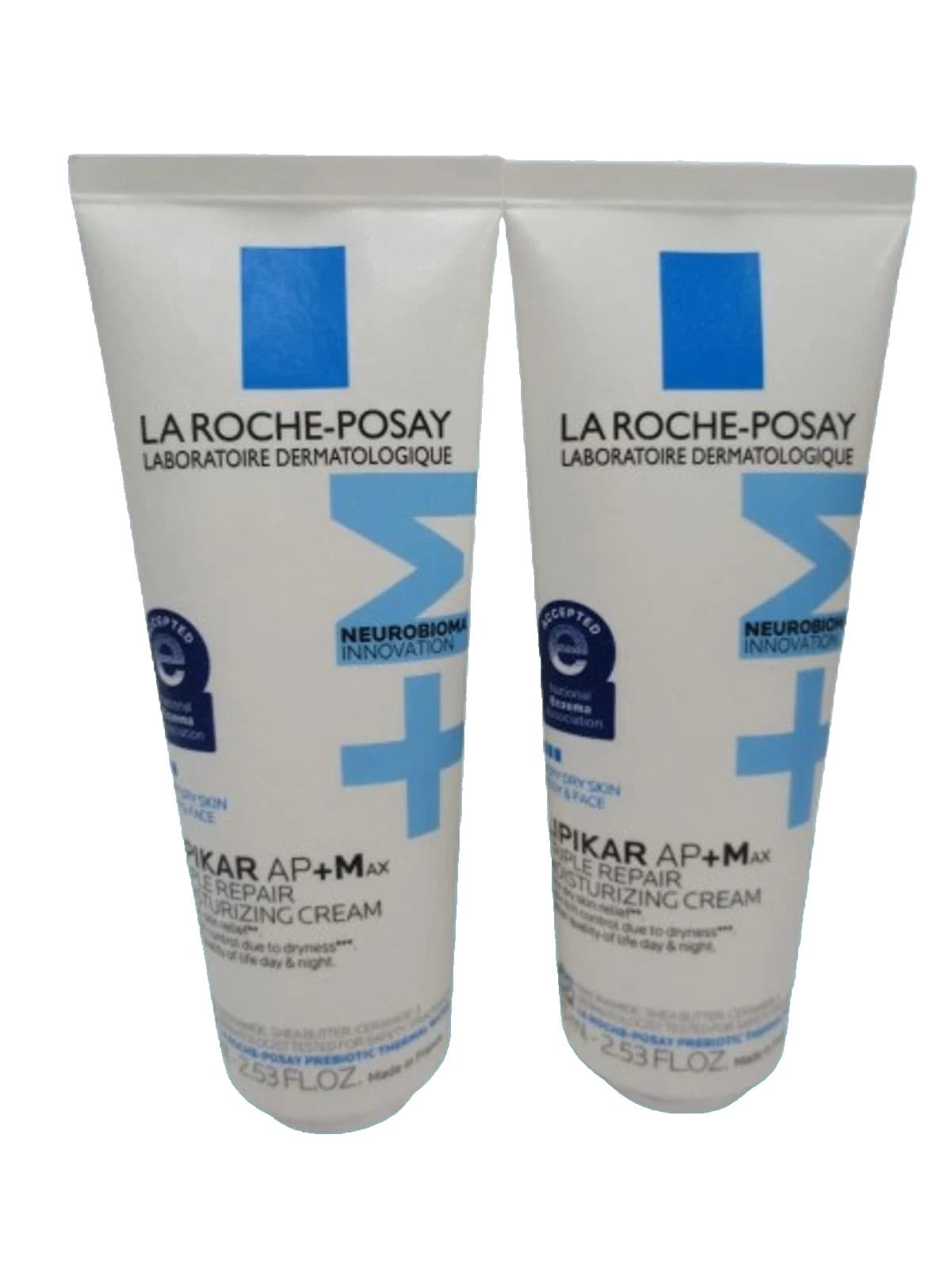LA ROCHE POSAY LIPIKAR AP+MAX TRIPLE REPAIR MOISTURIZING CREAM 2.53 OZ 2028 2 PC