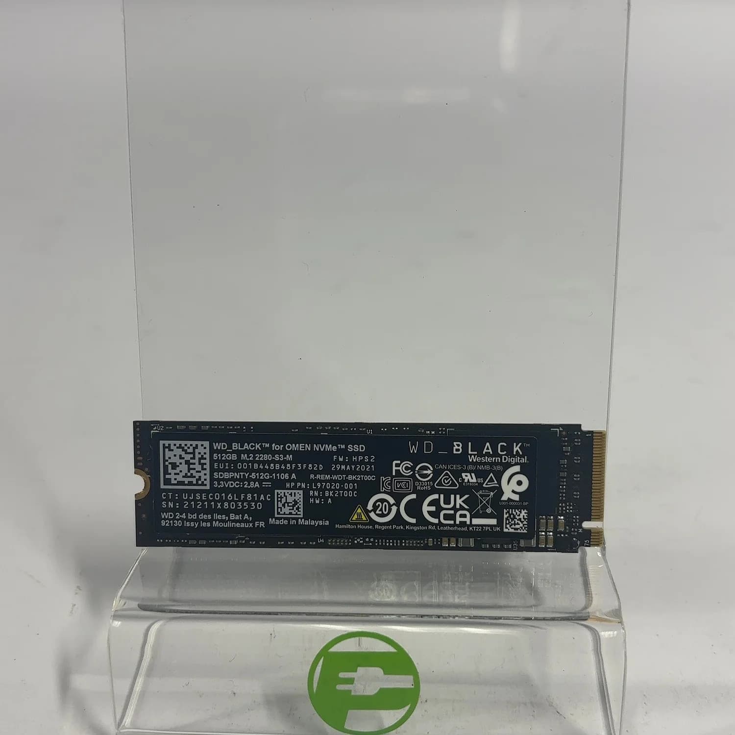 Western Digital 2280mm WD_Black 512GB M.2 NVMe Gen 3.0 x 4 SSD BK2T00C
