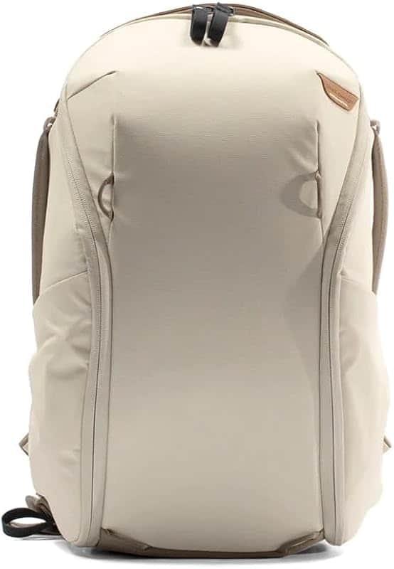 Everyday Backpack Zip 15L, Bone, 270-Degree Zip, Dual Side Pockets, FlexFold Dividers, Fi…