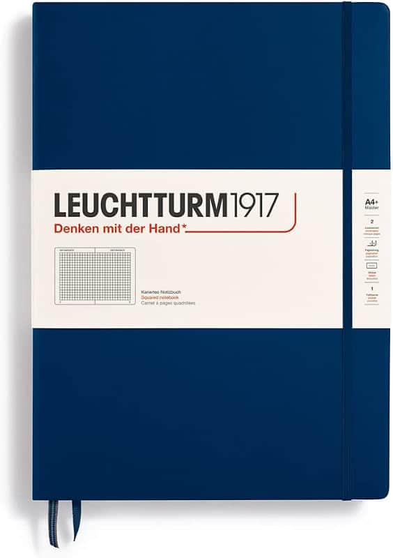 Notebook Hardcover Master Classic A4+ - 235 Numbered Pages for Writing and Journaling (Na…
