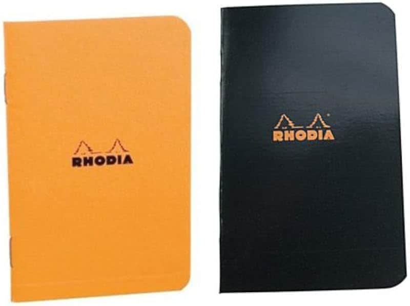 Side Staplebound Orange and Black Large Notebook (6 X 8), Pack of 2