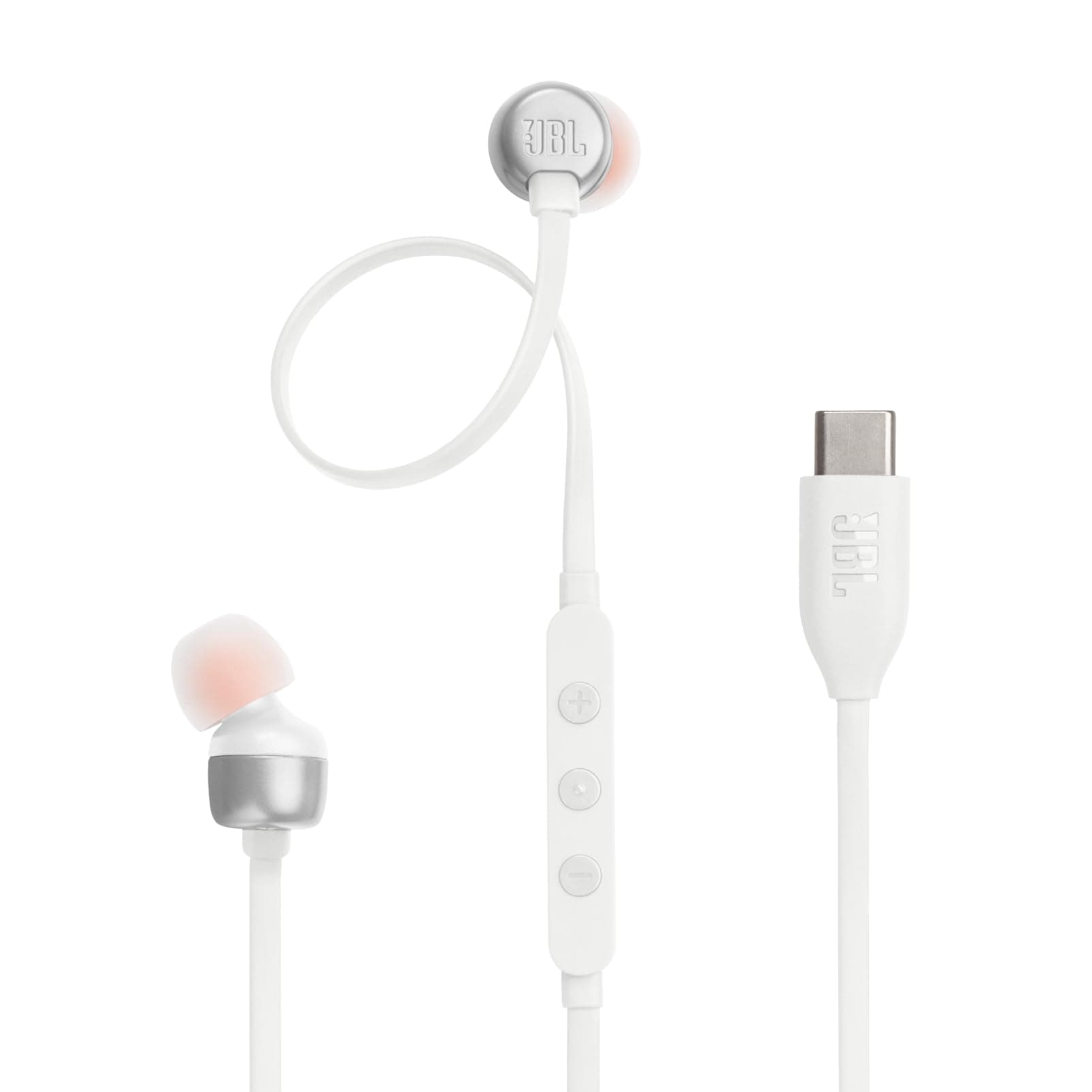 Tune 310C - Wired Hi-Res in-Ear Headphones, Tangle-Free Flat Cable, 3-Button Remote with…