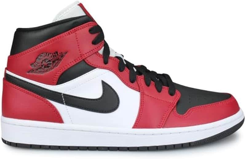 Air Jordan 1 Mid Shoes (Black/Gym Red/Black)