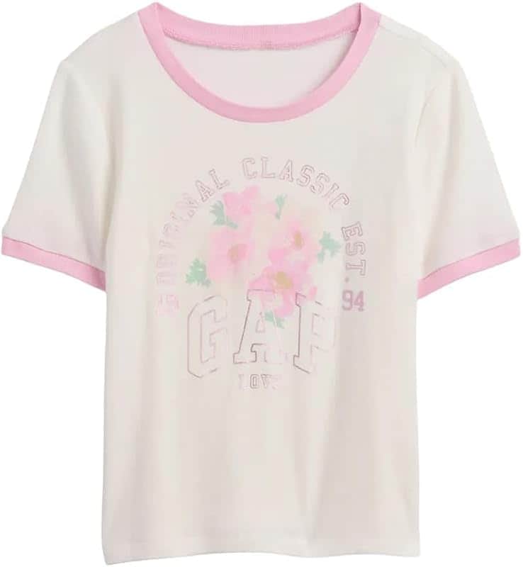 Girls' Short Sleeve Fashion Logo Tee