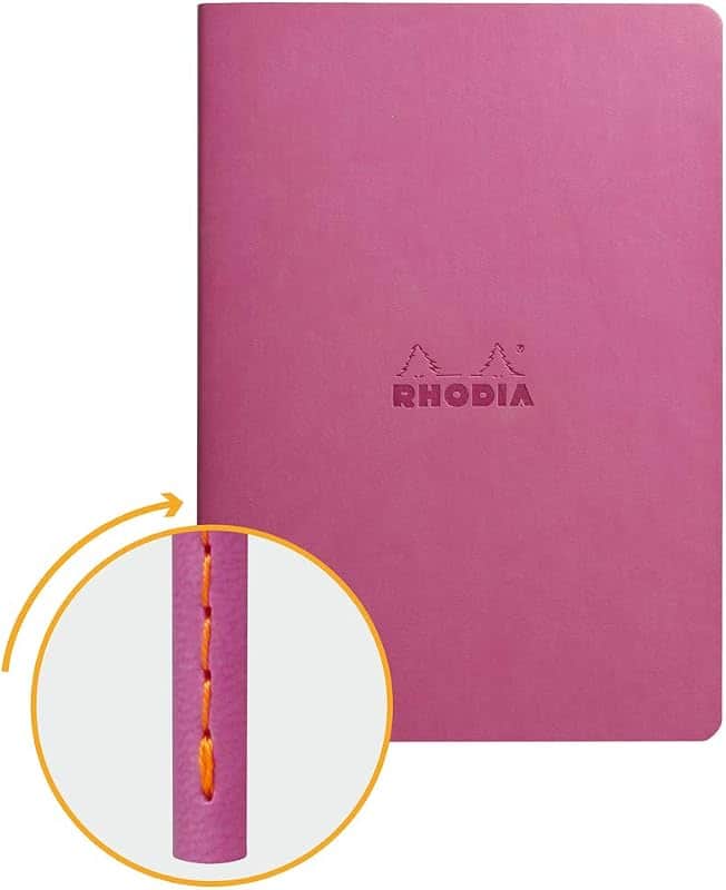 Rhodia Sewn Spine Notebook, A5, Dot - Lilac