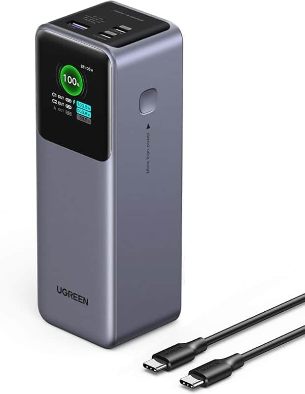 UGREEN Nexode 25000mAh 200W PD 3.1 TFT 3-Port Power Bank | TFT smart display, 90Wh, PD 3.…
