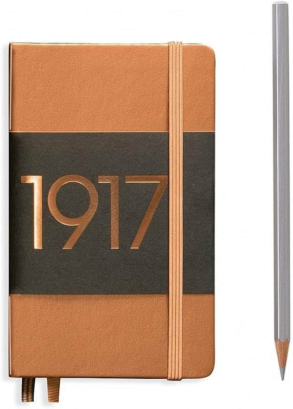 Metallic Special Edition - Pocket A6 Plain Hardcover Notebook (Copper) - 187 Numbered Pages
