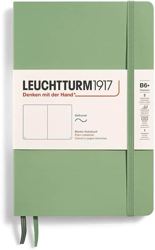 Notebook Softcover Paperback B6+ - 123 Numbered Pages for Writing and Journaling (Plain,…