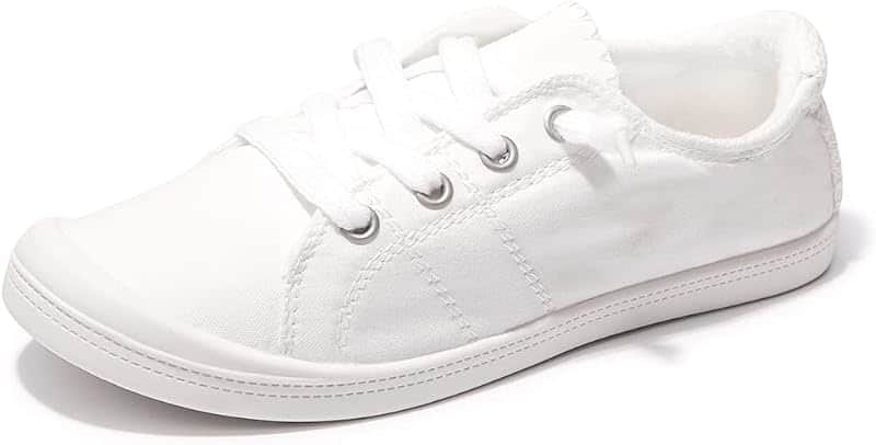 Women's Slip-On Canvas Sneakers, Low Top Walking Shoes