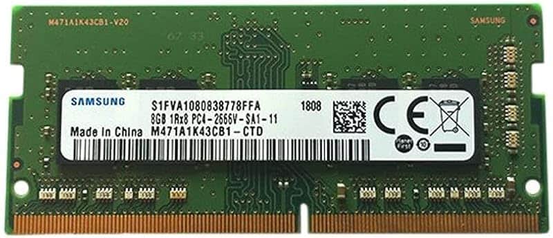 M471A1K43CB1-CTD 8GB DDR4 PC4-21300, 2666MHZ, 260 PIN SODIMM, 1.2V, CL 19 laptop ram memo…