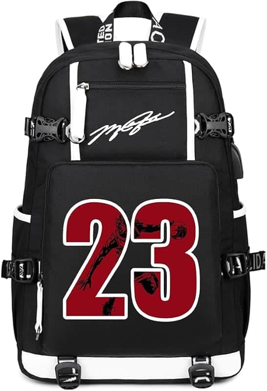 Basketball Player 23 Student School Bag, Laptop Backpack, Ultra-Light Travel Bag, For Men…