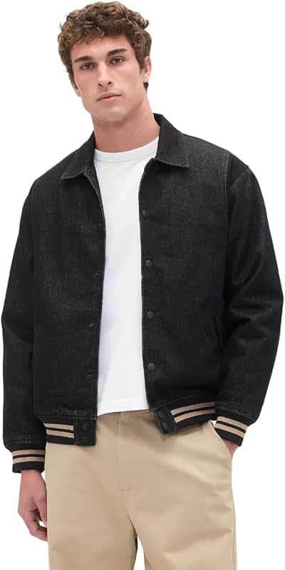 Men's Denim Bomber Jacket