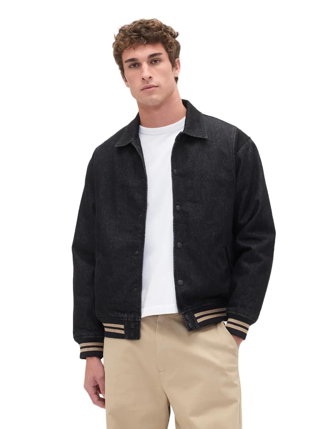 Men's Denim Bomber Jacket