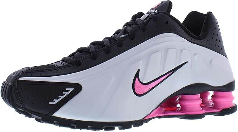 Shox R4 Big Kids' Shoes (Black/Pinksicle/Metallic Silver)