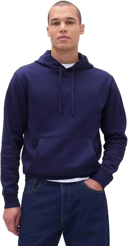 Men's Mini Logo Relaxed Pullover Hoodie