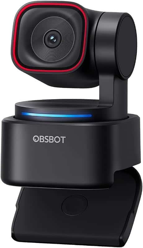 OBSBOT Tiny 3 Lite AI-Powered Spatial Audio 4K Webcam - Compact AI Tracking | PTZ Camera…