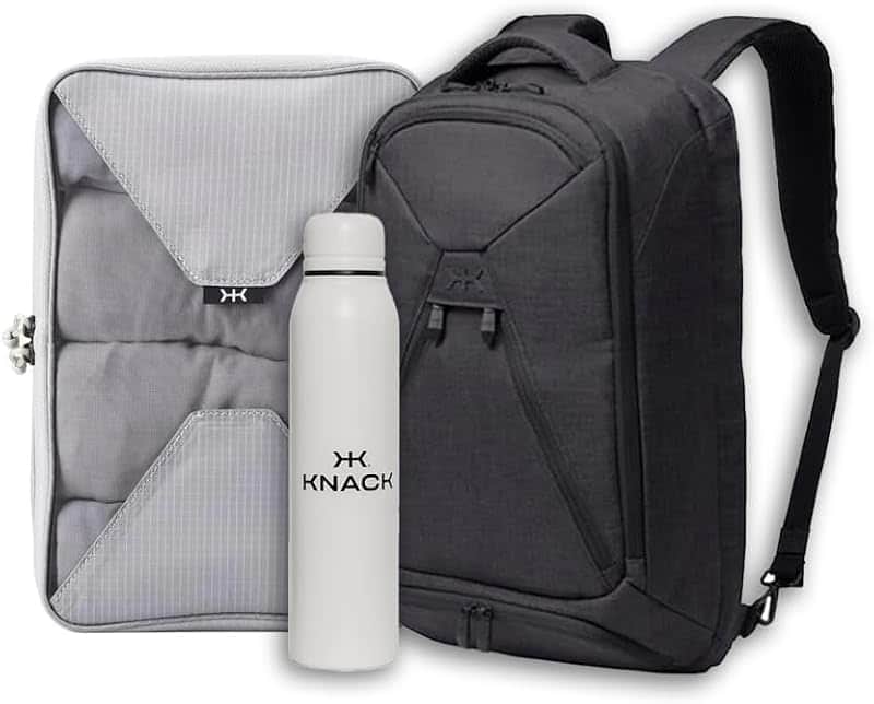 Knack Series 1 Travel Backpack Set with Packing Insert and Bottle, Black | Travel backpac…