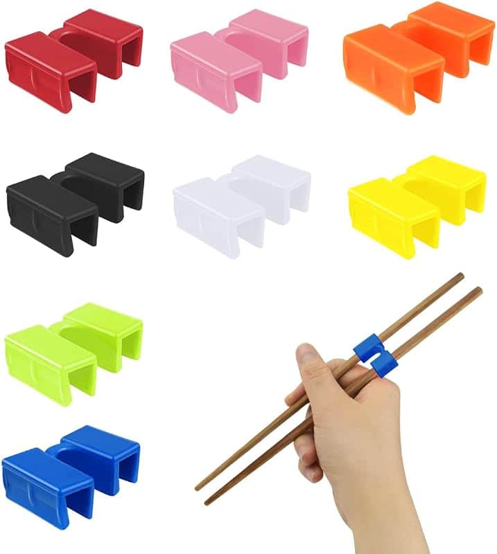 8 Pairs Reusable Chopsticks Helpers Training Chopstick for Beginner Replaceable Practice…